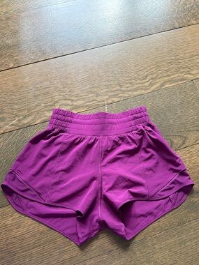 lululemon athletica Women's Purple Athletic Shorts - High-Rise Performance
